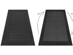 RugsX Tapijt Voor Buiten-Sisal Tapijt Timo 5000 Buitenshuis Kader Zwart 280X370 Cm