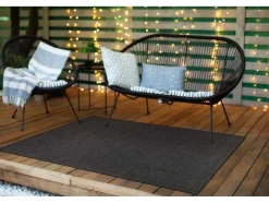 RugsX Tapijt Voor Buiten-Sisal Tapijt Timo 0000 Buitenshuis Zwart 140X190 Cm