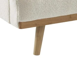 Vente-unique Scandinavisch-Slaapbank 3 Zitplaatsen Klik-Klakmechanisme Witte Bouclestof Esme