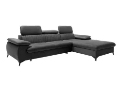 PASCAL MORABITO Speciale Modellen Zitbanken & Fauteuils-Slaapbank Met Hoek Rechts Van Antracietgrijs Velours Samara - Van