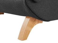 Vente-unique Chaise Longue-Slaapbank Van Antraciete Stof Met Opbergruimte - Hoek Rechts - Penelope