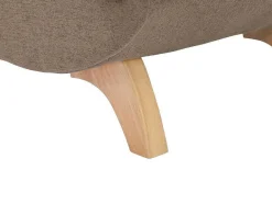 Vente-unique Chaise Longue-Slaapbank Van Bruine Stof Met Opbergruimte - Hoek Links - Penelope