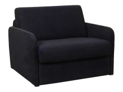 Vente-unique Uitklapbare Fauteuil-Slaapfauteuil Met Matras Van Stof Nadoa - Slaapafmeting 100 Cm - Donkergrijs