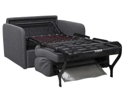 Vente-unique Uitklapbare Fauteuil-Slaapfauteuil Met Matras Van Stof Nadoa - Slaapafmeting 70 Cm - Antraciet