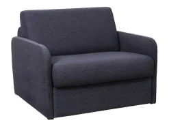 Vente-unique Uitklapbare Fauteuil-Slaapfauteuil Met Matras Van Stof Nadoa - Slaapafmeting 70 Cm - Antraciet