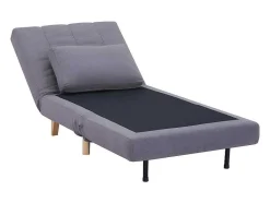 Vente-unique Uitklapbare Fauteuil-Slaapfauteuil Strevi - Stof - Grijs