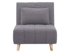 Vente-unique Uitklapbare Fauteuil-Slaapfauteuil Strevi - Stof - Grijs