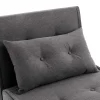 Vente-unique Uitklapbare Fauteuil-Slaapfauteuil Van Antracietgrijze Stof Uribia