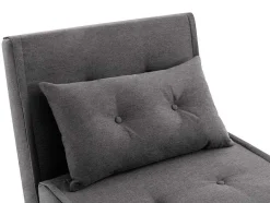 Vente-unique Uitklapbare Fauteuil-Slaapfauteuil Van Antracietgrijze Stof Uribia