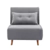 Vente-unique Uitklapbare Fauteuil-Slaapfauteuil Van Lichtgrijze Stof Uribia