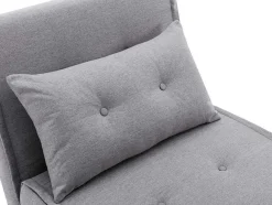 Vente-unique Uitklapbare Fauteuil-Slaapfauteuil Van Lichtgrijze Stof Uribia