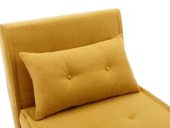 Vente-unique Uitklapbare Fauteuil-Slaapfauteuil Van Mosterdgele Stof Uribia