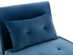 Vente-unique Uitklapbare Fauteuil-Slaapfauteuil Van Nachtblauw Velours Uribia