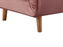 Vente-unique Uitklapbare Fauteuil-Slaapfauteuil Van Poederroze Velours Uribia