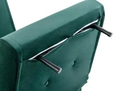 Vente-unique Uitklapbare Fauteuil-Slaapfauteuil Van Spargroen Velours Uribia