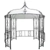 EXPERTLAND Prieel, Pergola, Gazebo En Kiosk-Smeedijzeren Tuinkiosk Van Metaal Tilcara - D300 X H290 Cm - Zwart