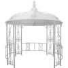 EXPERTLAND Prieel, Pergola, Gazebo En Kiosk-Smeedijzeren Tuinkiosk Van Metaal Tilcara - D300 X H290 Cm - Wit