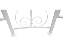 EXPERTLAND Prieel, Pergola, Gazebo En Kiosk-Smeedijzeren Tuinkiosk Van Metaal Tilcara - D300 X H290 Cm - Wit