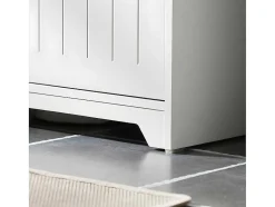 Sobuy Wastafelmeubel-Badkamer Onder Aanrecht, Onder Aanrecht, Onder Wastafel, Aanrecht, Gootsteen Afdekking Met 2 Deuren, 60X30X60 Cm, Wit, Bzr108-Ii-W