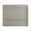 Sobuy Muurkast Badkamer-Badkamerwandkast Met Spiegel, Wandgemonteerd Wastafelmeubel, Opbergkast Met 2 Deuren, Open Vak En Verstelbare Planken, 60 X 20 X 49,5 Cm, Grijs, Bzr134-Ng