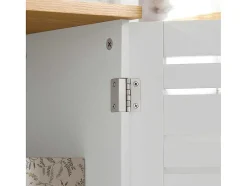 Sobuy Toiletmeubel-Bzr41-W Lage Kast Opbergkast Keukenkast, Badkamerkast Met 2 Louvredeuren