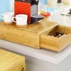 Sobuy Tafelservies-Frg83-N Capsulehouder Koffiecapsule Houder Bamboe Theezakjes Koffiezetapparaat Nespresso