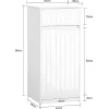 Sobuy Toiletmeubel-Linnenkast, Wasmand, Badkameronderkast, Toiletkast, Opbergmeubel Met 1 Lade En 1 Uitneembare Wasmand, Wit, 40X39X86Cm, Bzr110-W