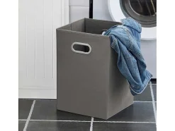 Sobuy Toiletmeubel-Linnenkast, Wasmand, Badkameronderkast, Toiletkast, Opbergmeubel Met 1 Lade En 1 Uitneembare Wasmand, Wit, 40X39X86Cm, Bzr110-W