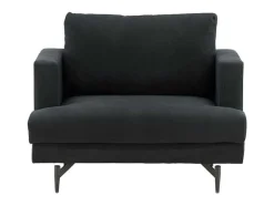 Vente-unique Aanbiedingen: Zitbank & Fauteuil-Sofia Fauteuil Zwart.