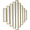 OZAIA Spiegel-Spiegel In Art-Decostijl Galice - B90 X H120 Cm - Goudkleurig