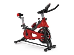 Vente-unique Fitness-Spin Bike Met Verstelbare Zitting En Stuur, Hometrainer Met Verstelbare Weerstand En Lcd Display