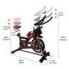 Vente-unique Fitness-Spin Bike Stationaire Indoor Cycling Bike Met Riemaandrijving 8Kg Vliegwiel