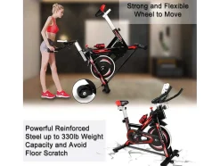 Vente-unique Fitness-Spin Bike Stationaire Indoor Cycling Bike Met Riemaandrijving 8Kg Vliegwiel