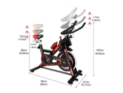 Vente-unique Fitness-Spin Bike Stationaire Indoor Cycling Bike Met Riemaandrijving 10Kg Vliegwiel