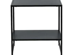 Venture Home Bijzettafel-Staal Bijzettafel Met Plank 51X51 Cm Zwart.