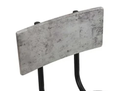 ModernLuxe Keukenmeubel-Staande Eettafel - 1 Tafel En 2 Krukken - Ronde Tafel Met Opbergplank - Zwart & Grijs