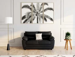 OZAIA Staande Lamp-Staande Lamp In Vintage-Stijl - Marmeren Voet En Witte Stoffen Kap - D40 X H160 Cm - Merple