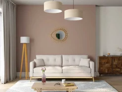 OZAIA Staande Lamp-Staande Lamp Lorens - Hout En Linnen - 45 X 45 X 153 Cm - Wit