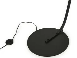 OZAIA Staande Lamp-Staande Lamp Met Boog En Vlechtwerk Neirobi - Etnische Stijl - Ijzer En Rotan - 105 X 40 X 195 Cm - Zwart En Naturel