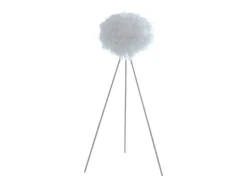 OZAIA Staande Lamp-Staande Lamp Met Driepoot En Veren Nuage - 54 X 54 X 150 Cm - Wit