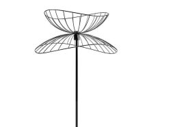 OZAIA Aanbiedingen: Woonaccessoires-Staande Lamp Met Rechte Kabelbuis - Metaal - H 160 Cm - Zwart - Mania