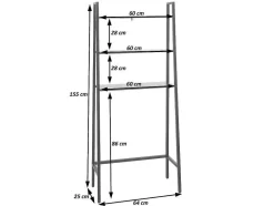 Vente-unique Toiletmeubel-Staande Plank Mcw-K82, Bruin