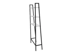 Vente-unique Toiletmeubel-Staande Plank Mcw-K82, Marmer Look Wit