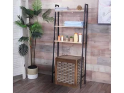 Vente-unique Toiletmeubel-Staande Plank Mcw-K82, Natuurlijk
