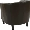 Vente-unique Fauteuil Met Holle Rugleuning-Stafford H379 Loungestoel, Bruin