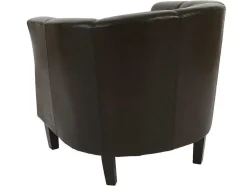 Vente-unique Fauteuil Met Holle Rugleuning-Stafford H379 Loungestoel, Bruin