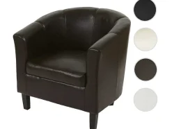 Vente-unique Fauteuil Met Holle Rugleuning-Stafford H379 Loungestoel, Bruin