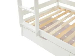 Vente-unique Kinderbed Stapelbed-Stapelbed 2 X 90 X 190 Cm - 2 Laden - Grenen - Wit - Chori