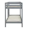Vente-unique Kinderbed Stapelbed-Stapelbed Anicet Ii - 2 X 90X 190 Cm - Massief Grenen - Grijs