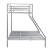 Vente-unique Kinderbed Stapelbed-Stapelbed Elevatio Iii - 90/140 X 190 Cm - Metaal - Zilver